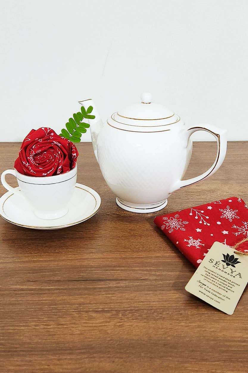 Red Holiday Napkins, Set of 6