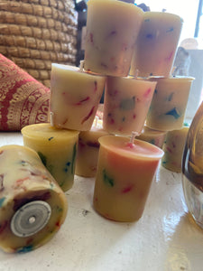 Rainbow Beeswax Votives!