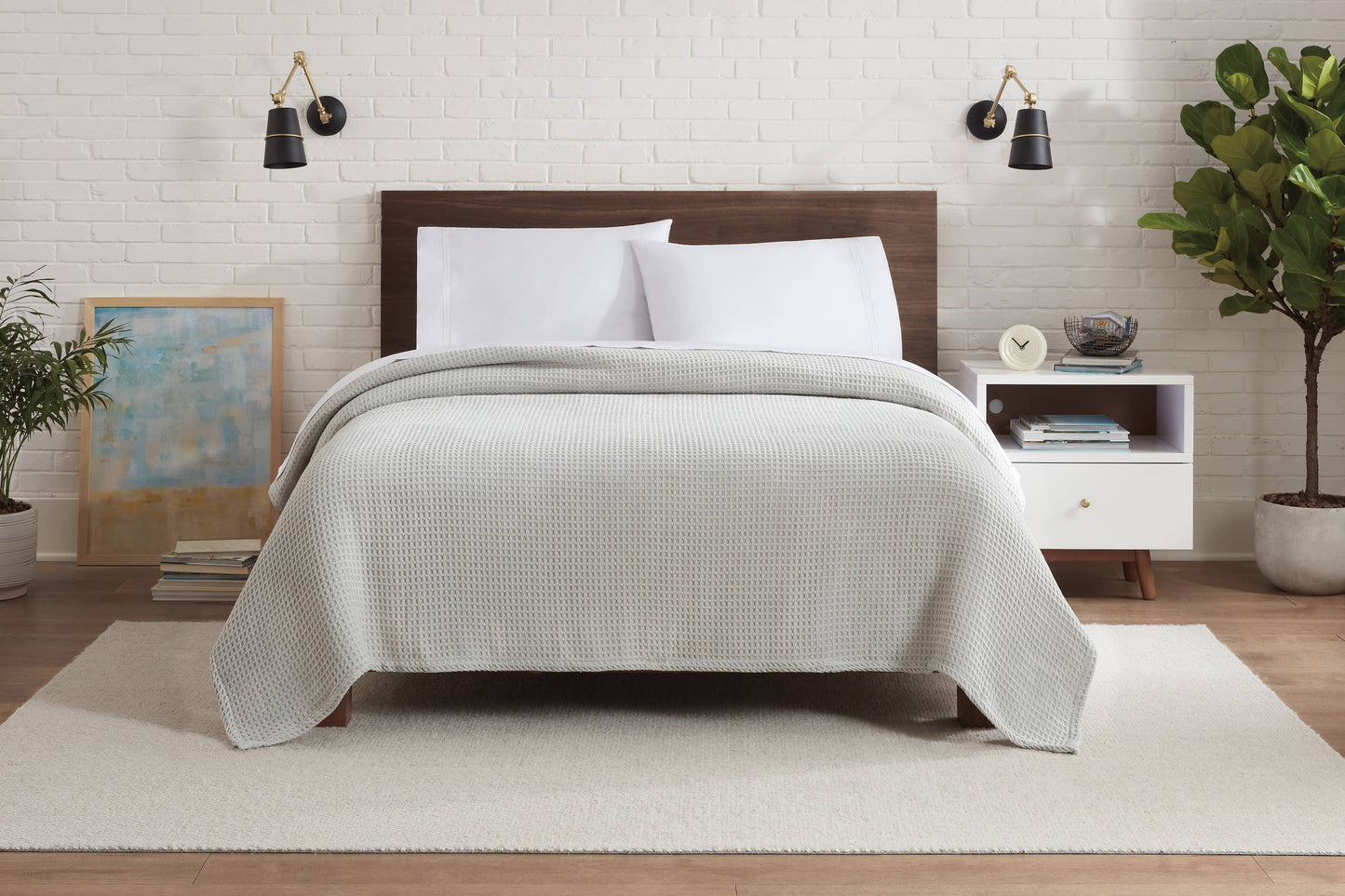 Waffle Weave Luxury Bed Blankets, Soft, Size & Color Options