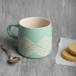 Danica Studio Mint Imprint Stoneware Mugs 12 oz