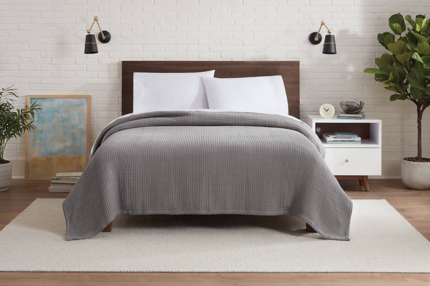 Waffle Weave Luxury Bed Blankets, Soft, Size & Color Options