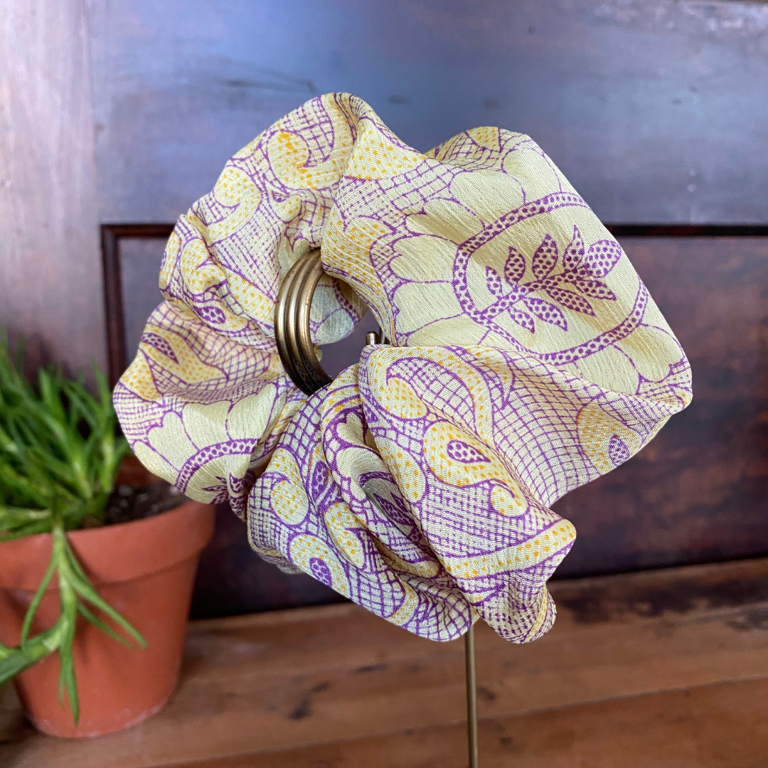 Repurposed Silk Scrunchie | Made From Upcycled Silk Scraps