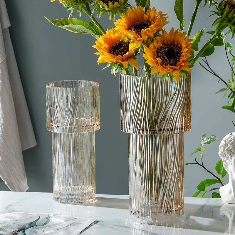 9.5‘’T Glass Vases, Flower Vases, Centerpiece Floral Holders
