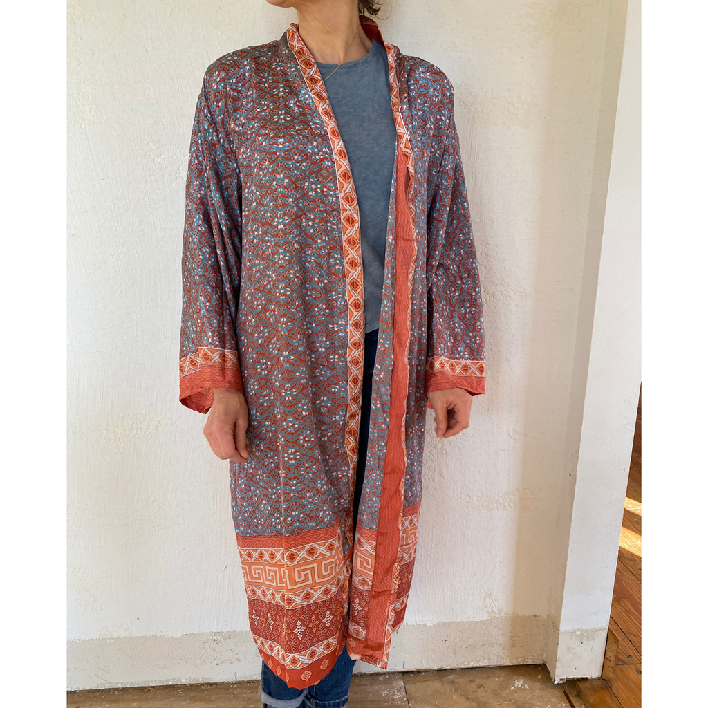 Silk Robe | Upcycled 100% Silk One Size Luxury