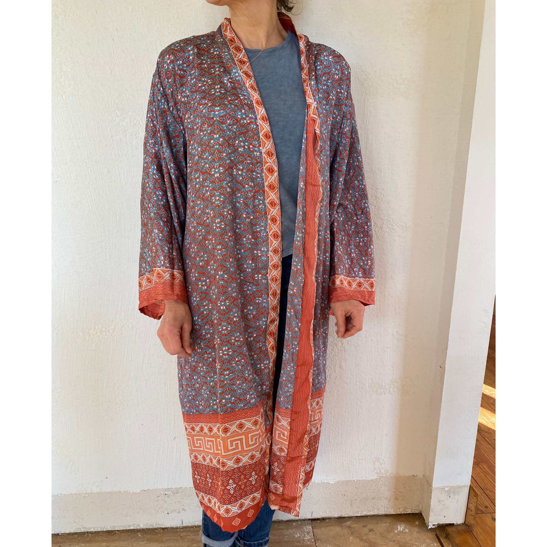 Silk Robe | Upcycled 100% Silk One Size Luxury
