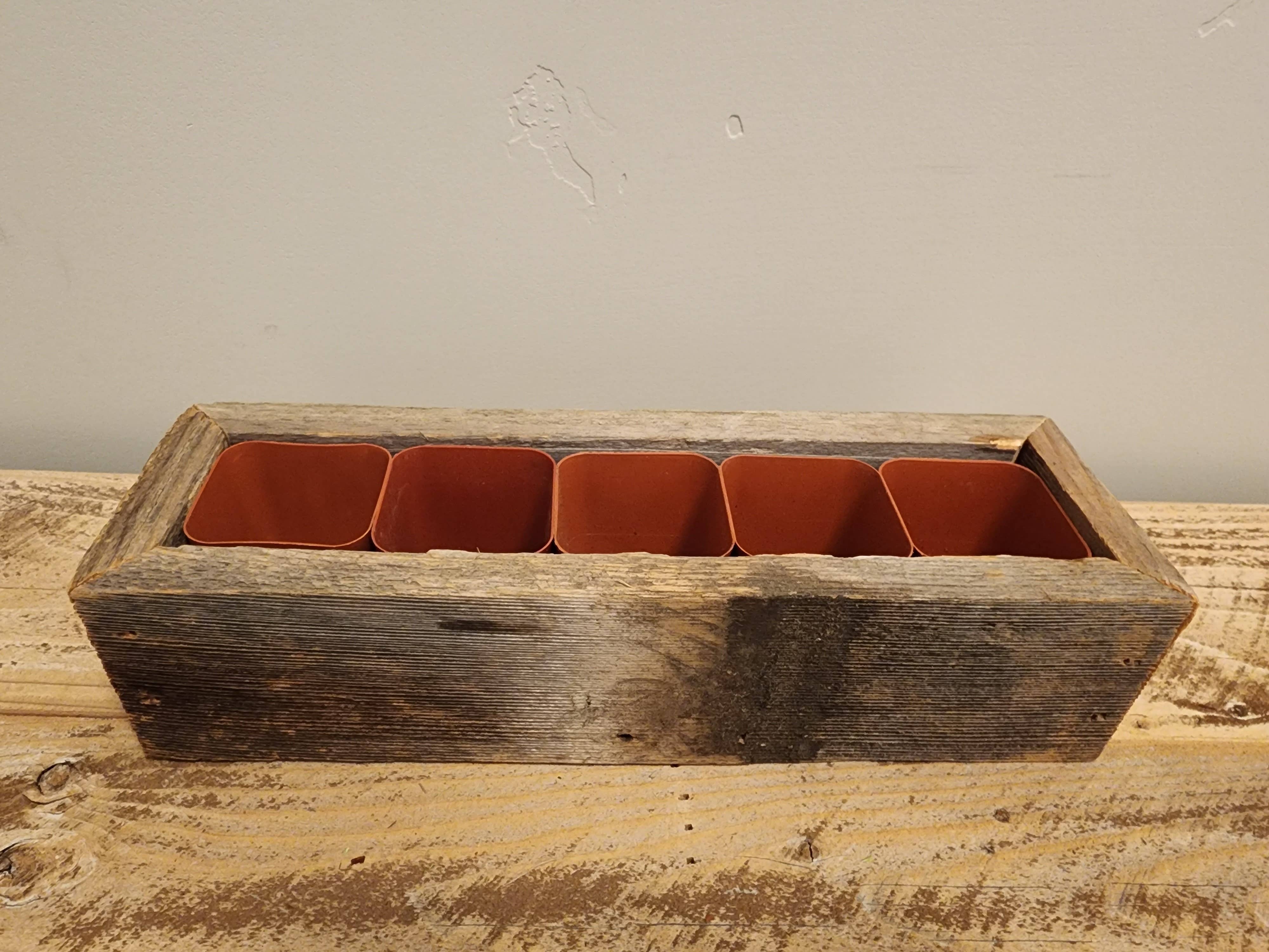 Reclaimed Wood Succulent Planter - Medium Trough