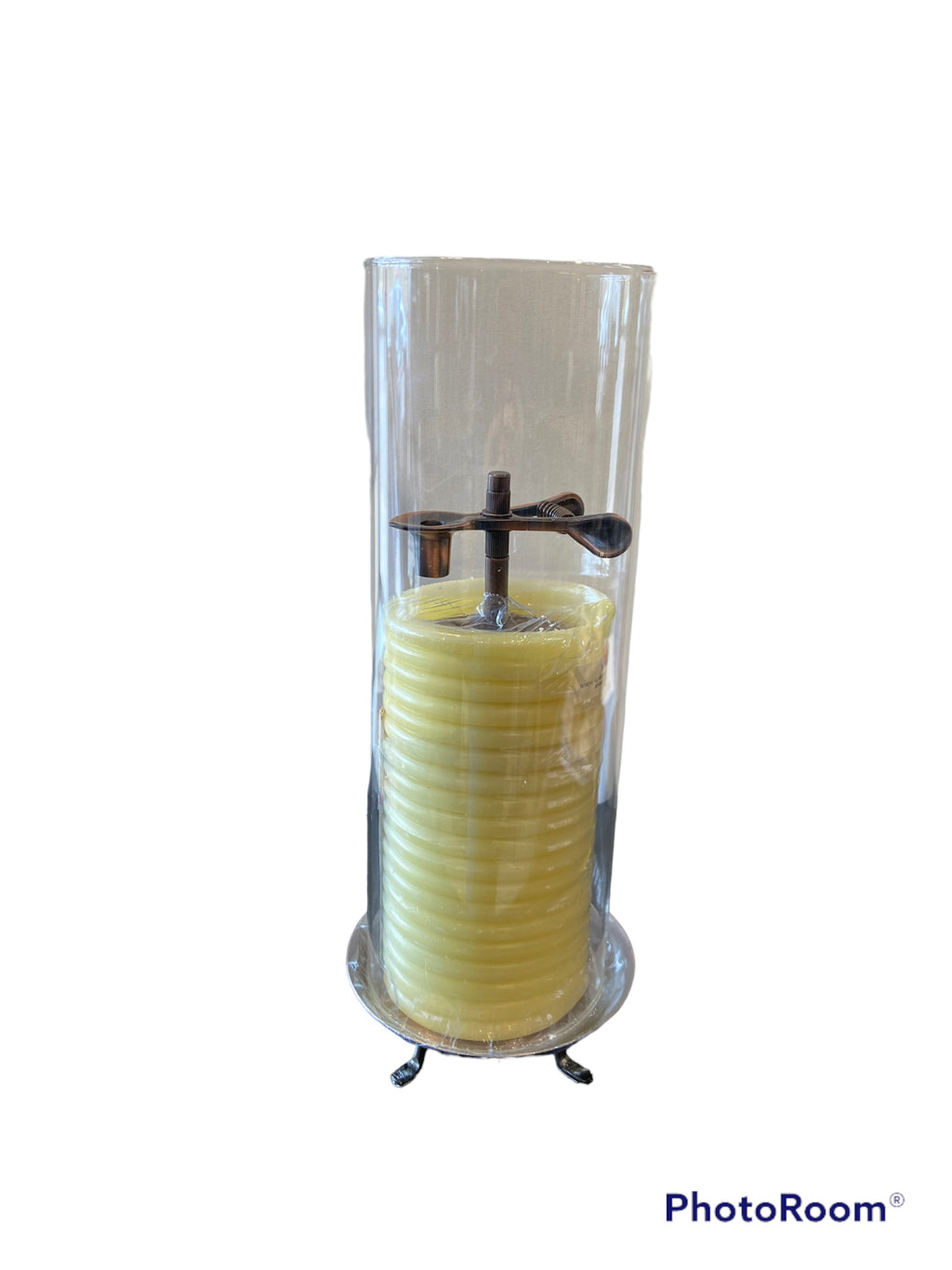 80 Hr Candle w/ Glass Cylinder-Bees Wax : One
