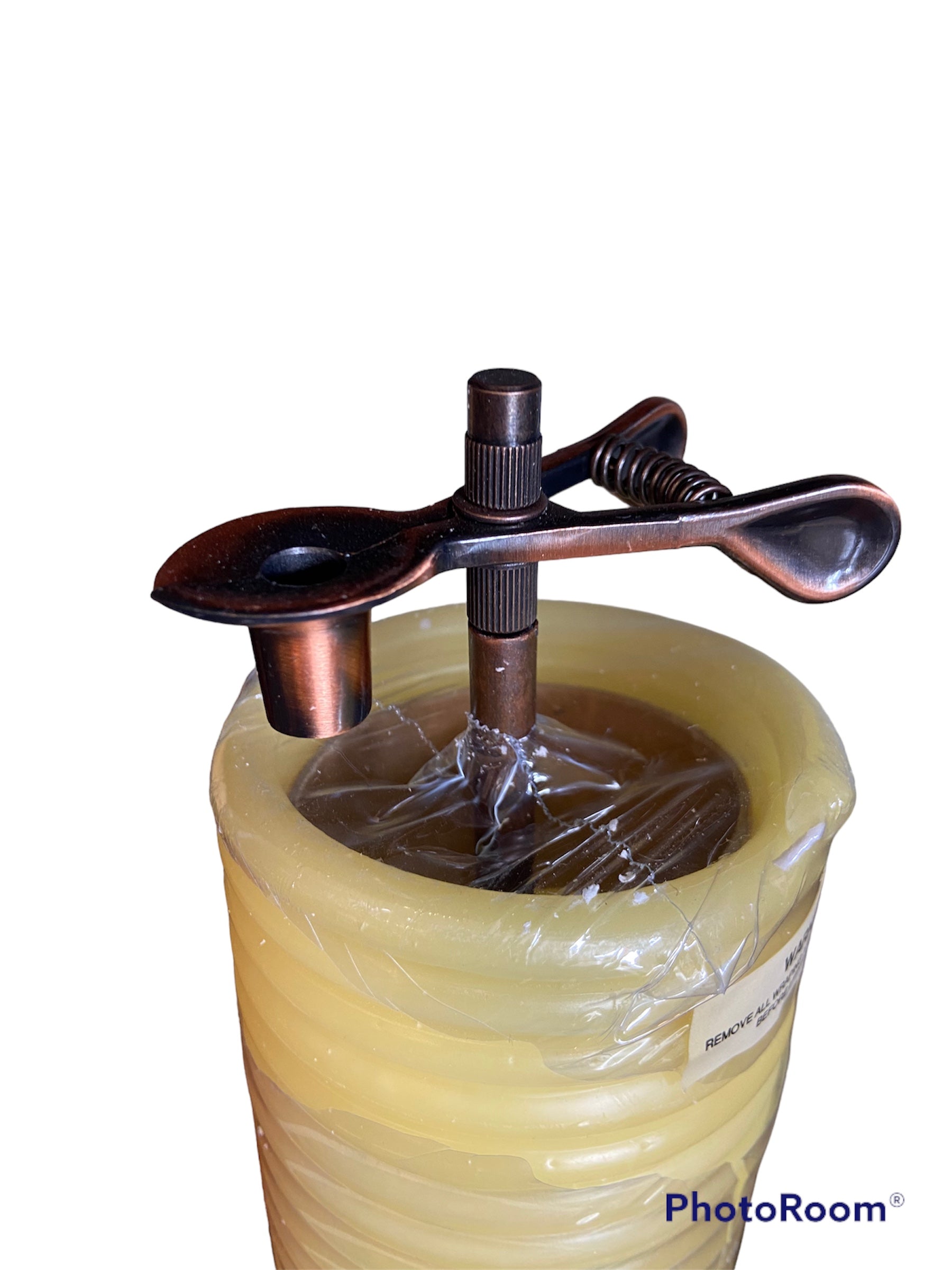 80 Hr Candle w/ Glass Cylinder-Bees Wax : One