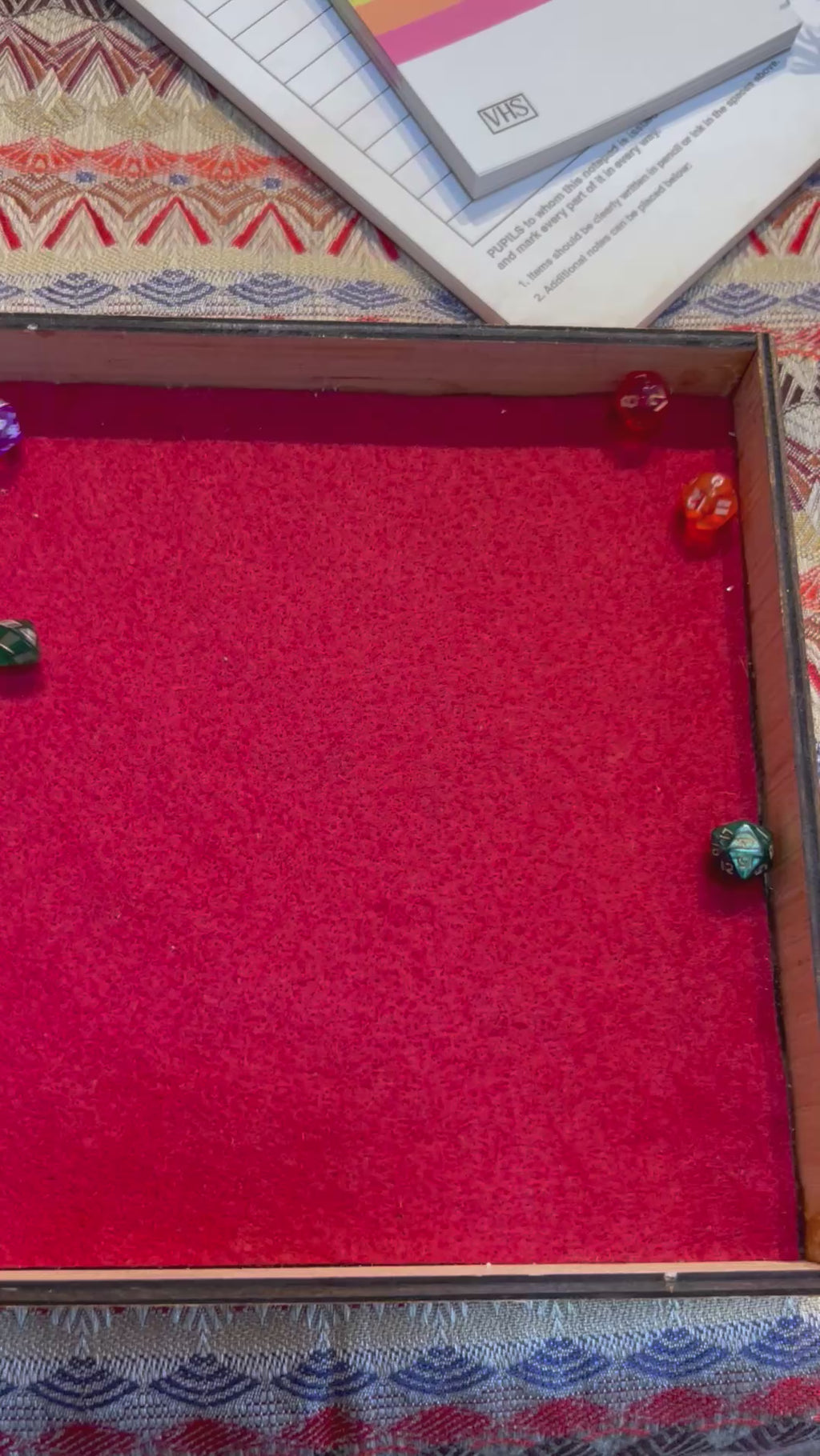 Felt Lined Dice Tray