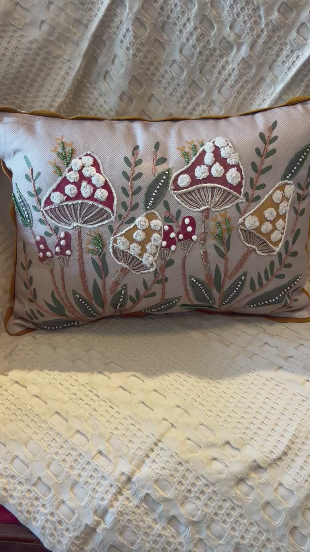 VHC Brands Waffle Weave Natural Throw 50x60 - Cotton Decorative Blanket for Bed, Couch, Sofa | Boho Farmhouse Home Decor