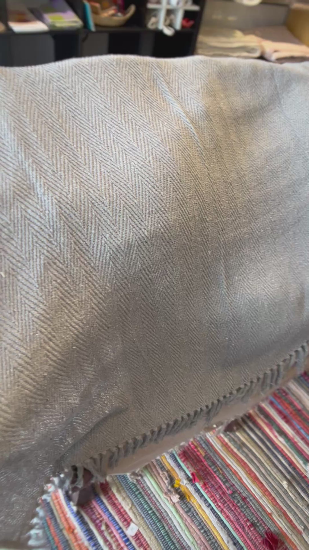 Cotton Herringbone Throw Blanket - 50 x 70 - Color Options