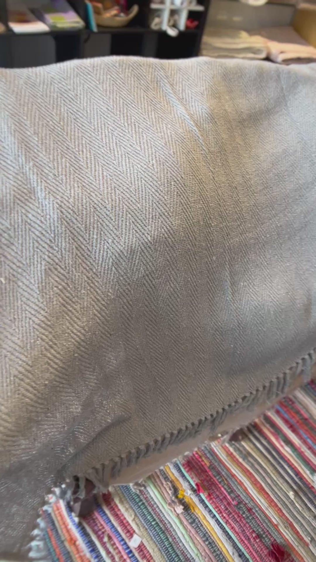 Cotton Herringbone Throw Blanket - 50 x 70 - Color Options