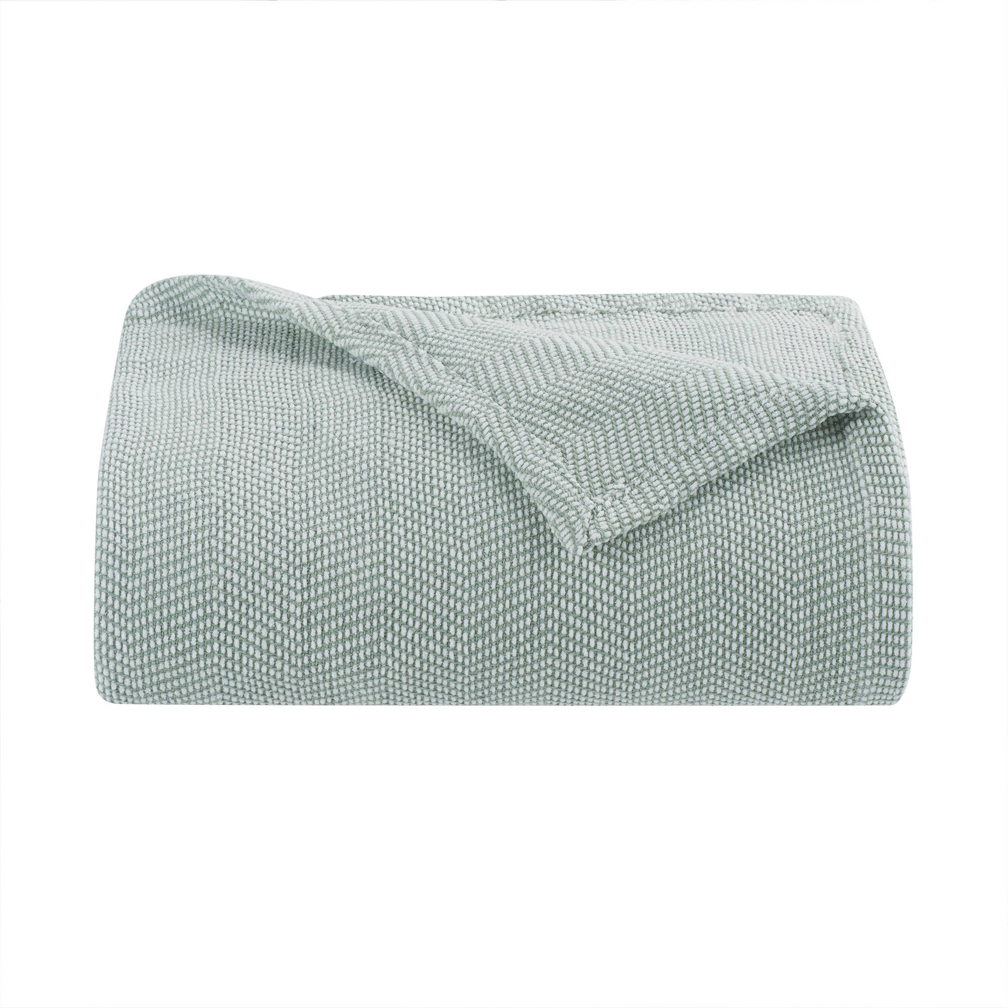 Cotton Chenille Throw Blanket 50x70 Green