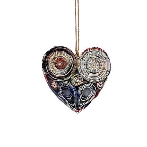 Heart Ornament - Recycled Paper *Valentine's Day*