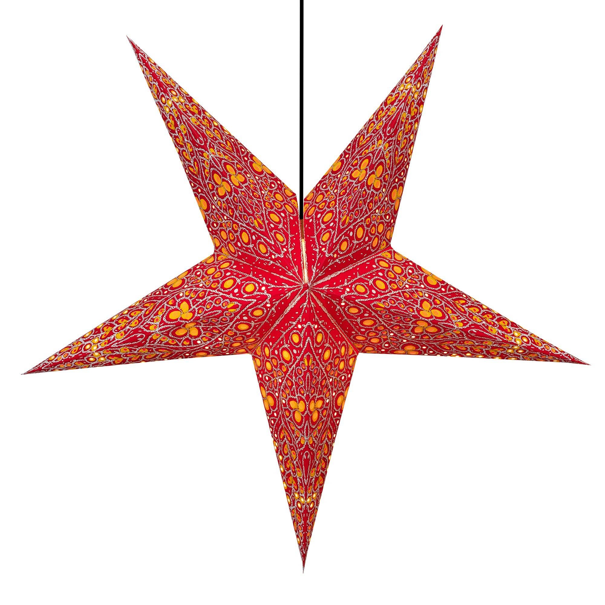 Om Paper Star Lantern - Tangerine