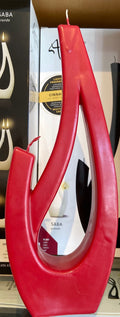 Unique Shape candle with multiple wicks in red with Alusi Branded Box