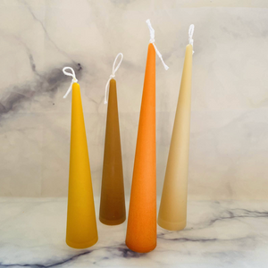 Neutrals Slim Cone Taper Palm Wax Candle