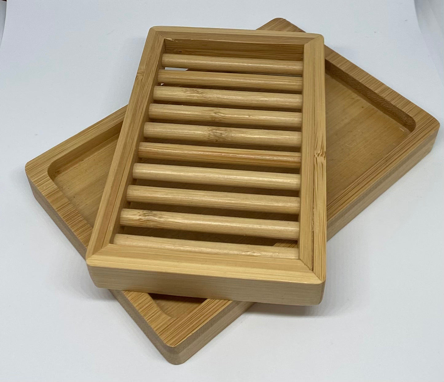 Bamboo Soap Dish Dual Layer