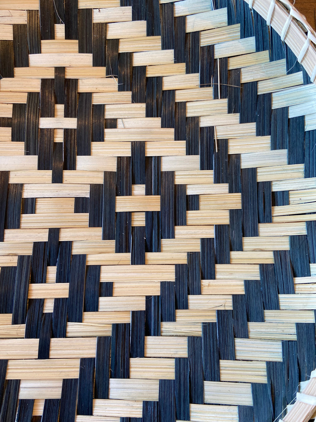 Bamboo Woven Round Basket Tray