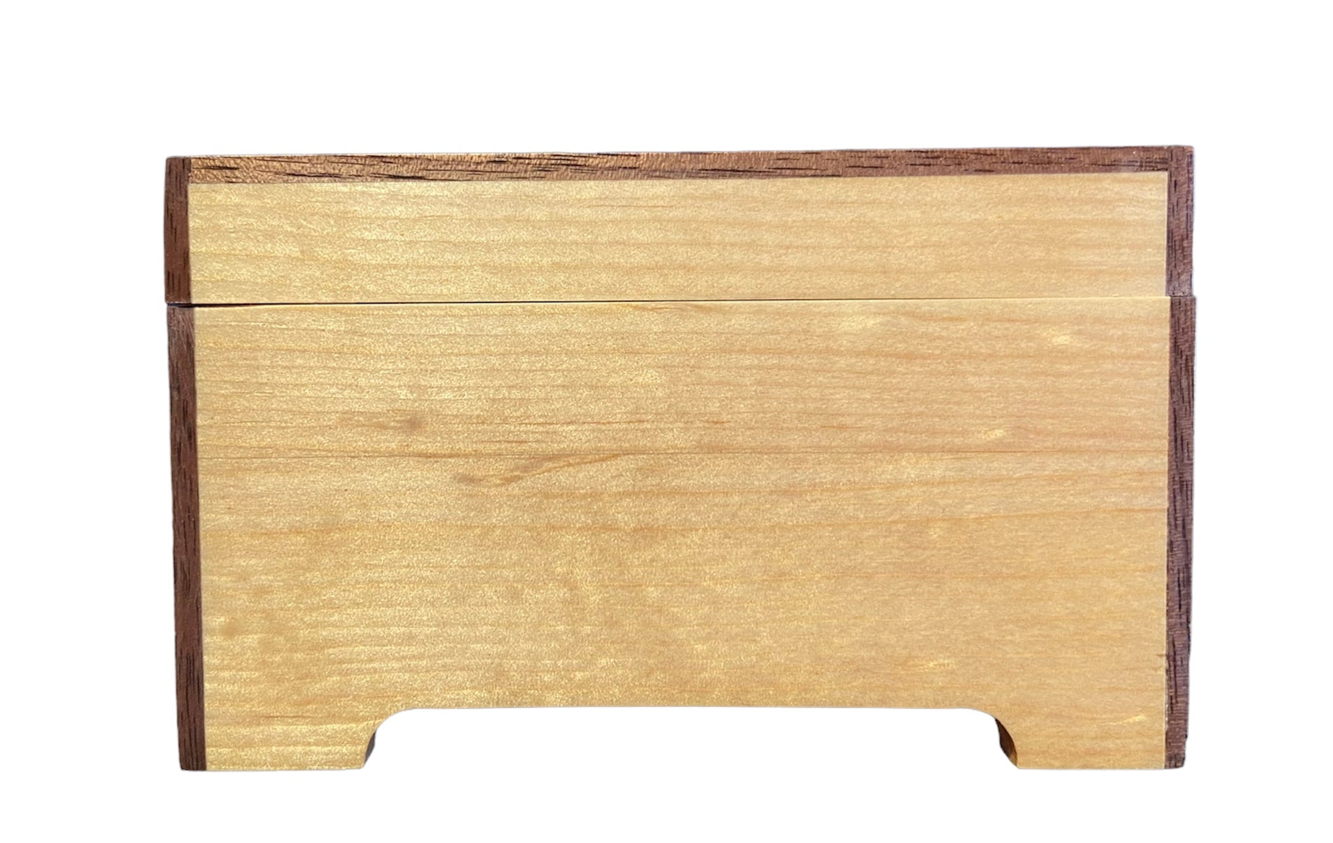 Upcycled Sitka Spruce Jewelry Box with Walnut Trim