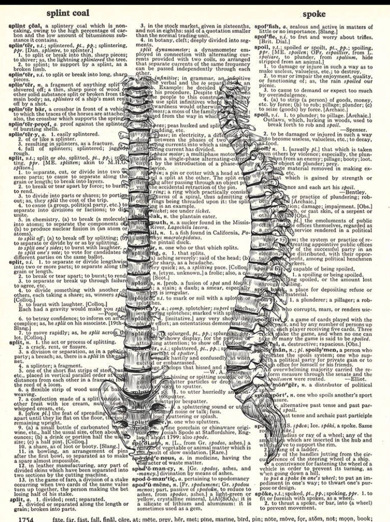 Vintage Dictionary Paper Prints