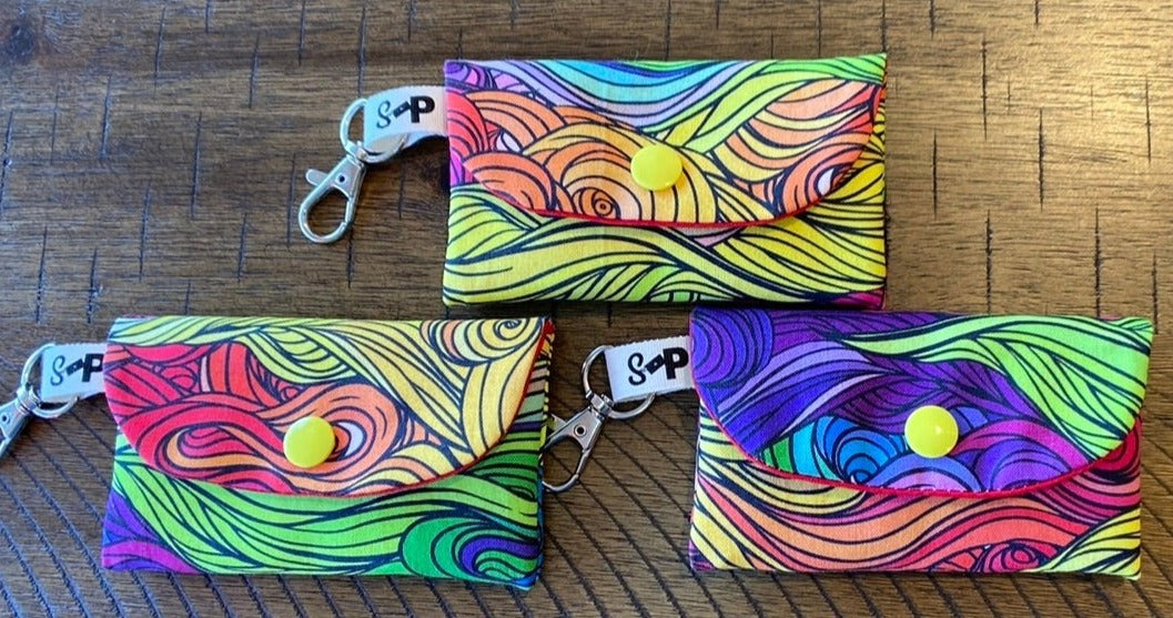 Snappy Pouches-Pride Rainbow Swirls