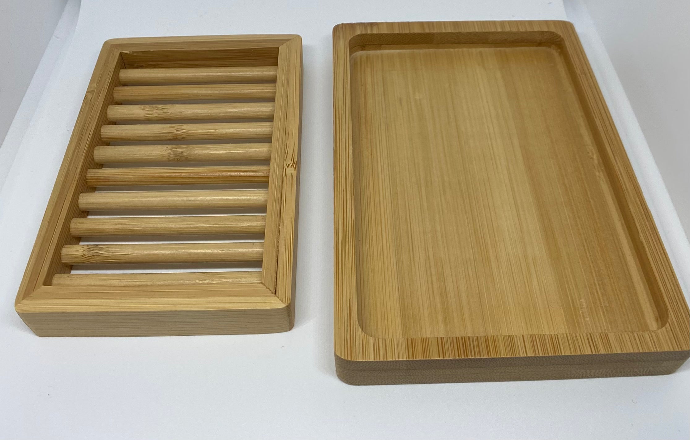 Bamboo Soap Dish Dual Layer