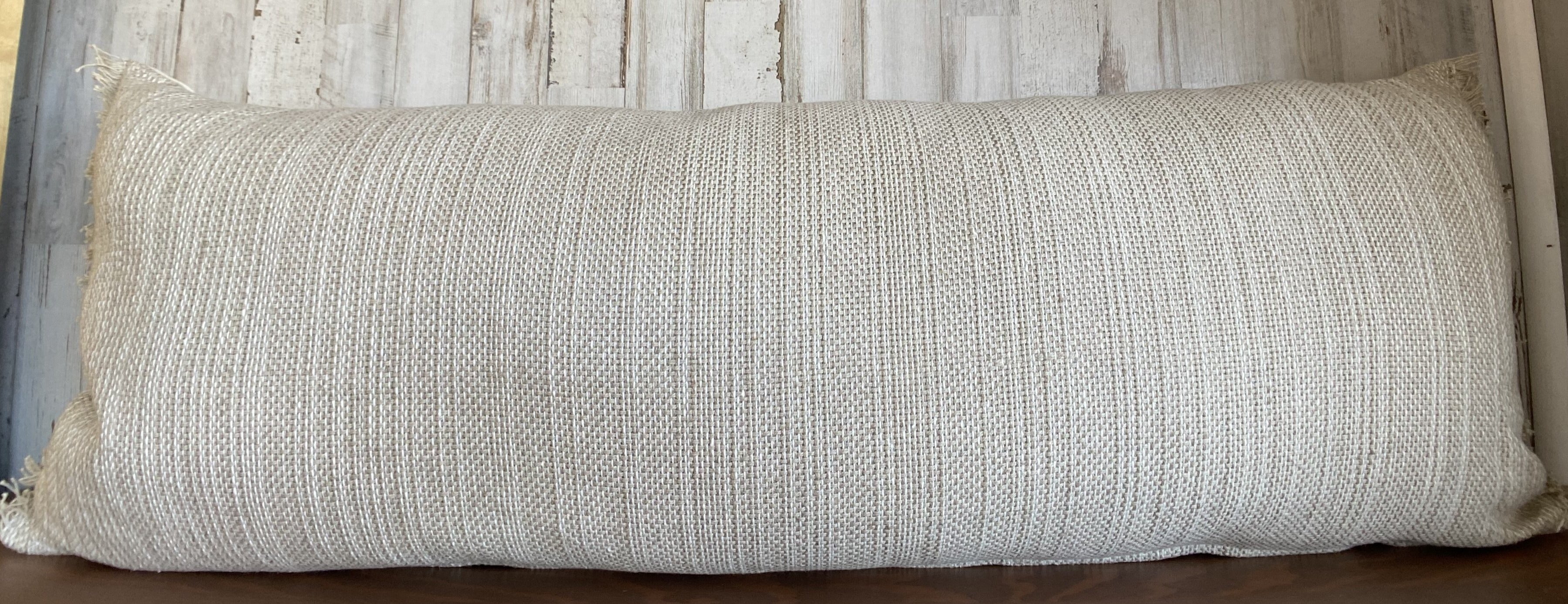 Linen Cotton Neutral Tan 14"x36" Pillow