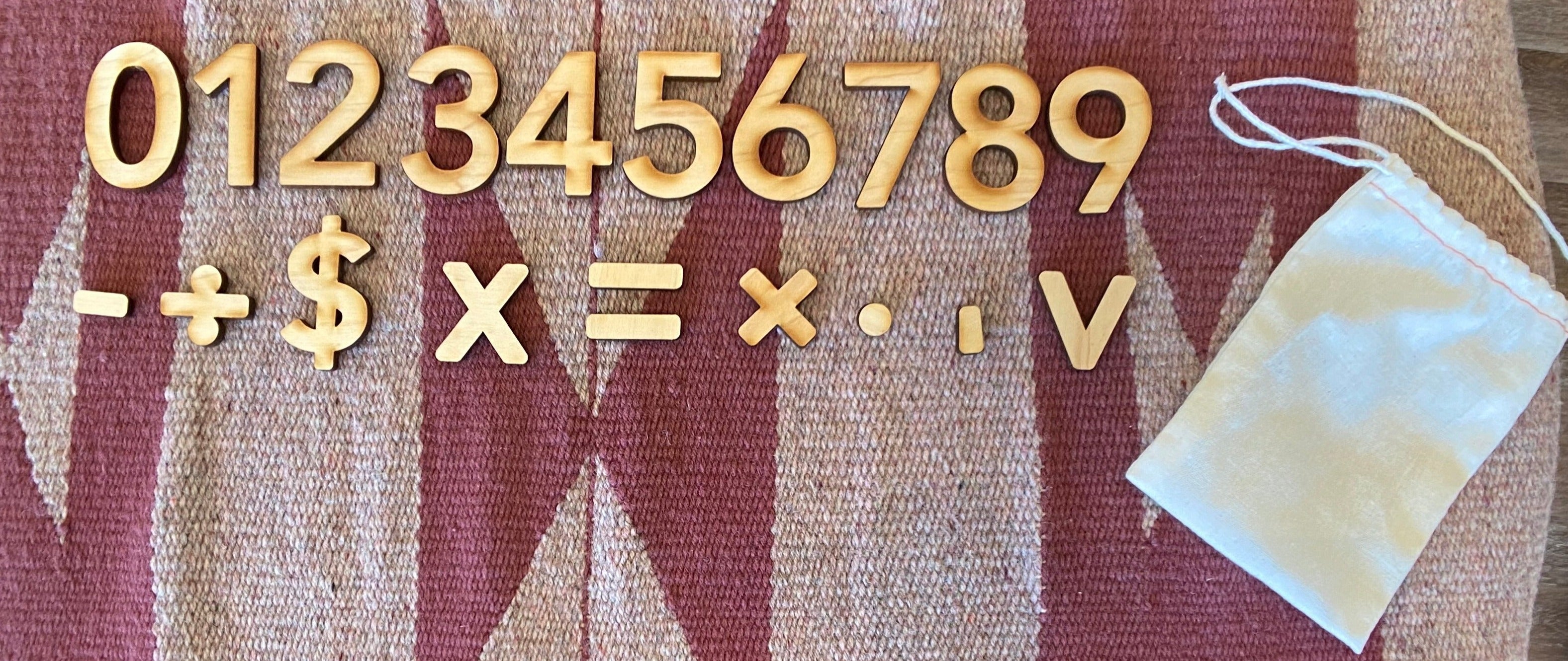 Wooden Letters and Numbers Hand Made From Maple