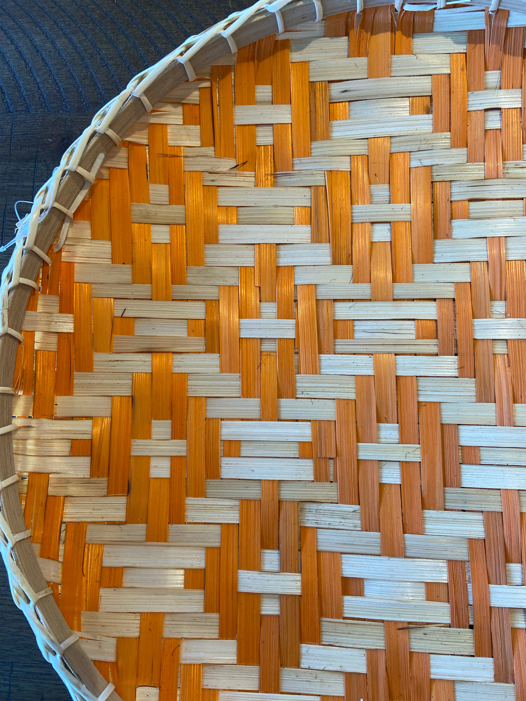 Bamboo Woven Round Basket Tray