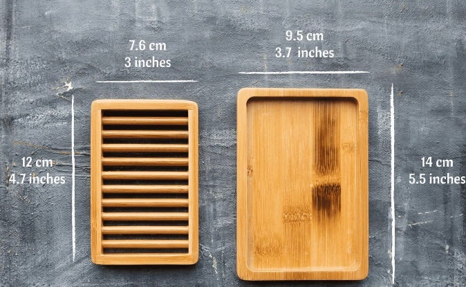 Bamboo Soap Dish Dual Layer
