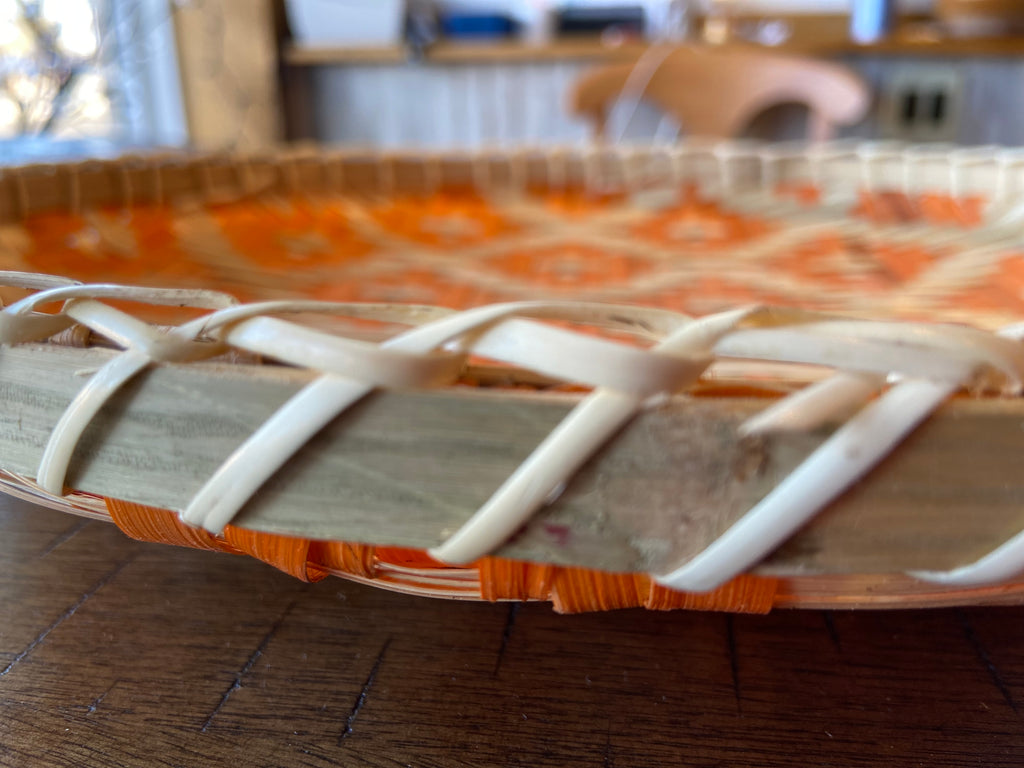 Bamboo Woven Round Basket Tray