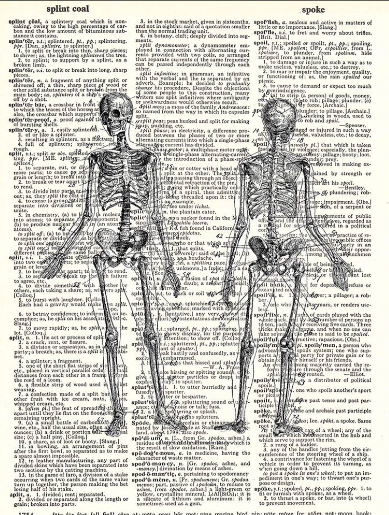 Vintage Dictionary Paper Prints