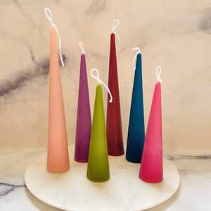 Neutrals Slim Cone Taper Palm Wax Candle